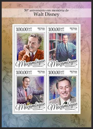 Poštové známky Mozambik 2016 Walt Disney Mi# 8674-77 Kat 22€