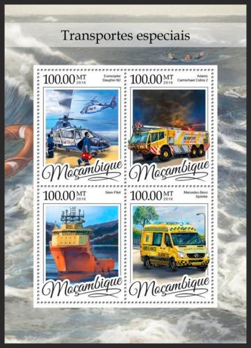 Poštové známky Mozambik 2016 Záchranári Mi# 8639-42 Kat 22€