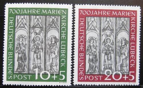 Poštové známky Nemecko 1951 Marienkirche Mi# 139-40 Kat 200€