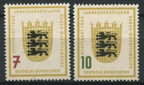 Poštové známky Nemecko 1955 Baden-Wurttemberg Mi# 212-13 Kat 12€