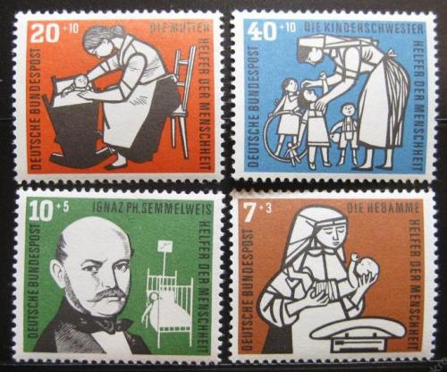 Poštové známky Nemecko 1956 Philipp Semmelweis Mi# 243-46 Kat 20€