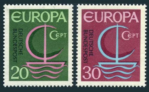 Potovn znmky Nmecko 1966 Evropa CEPT Mi# 519-20