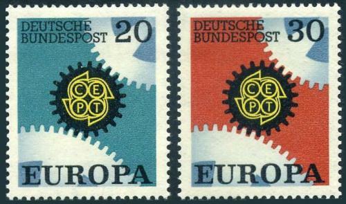 Poštové známky Nemecko 1967 Európa CEPT Mi# 533-34