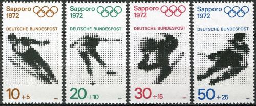 Potov znmky Nemecko 1971 ZOH Sapporo Mi# 680-83 Kat 4.50 - zvi obrzok