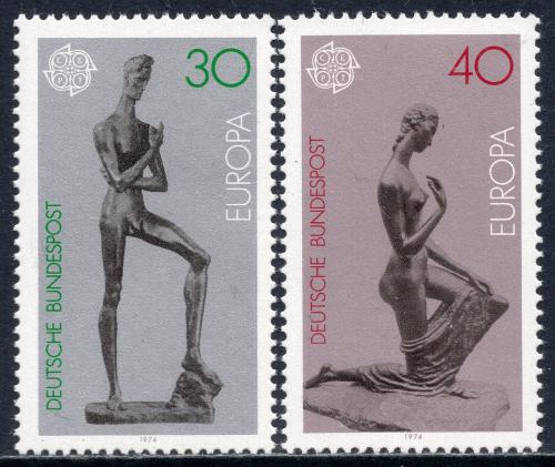 Poštové známky Nemecko 1974 Európa CEPT, sochy Mi# 804-05