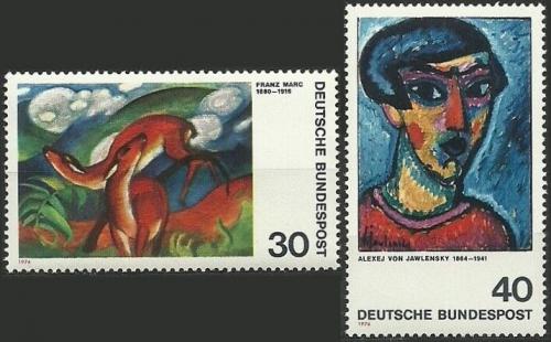 Potov znmky Nemecko 1974 Umenie Mi# 798-99