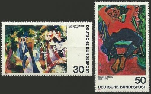 Potov znmky Nemecko 1974 Umenie Mi# 816-17 