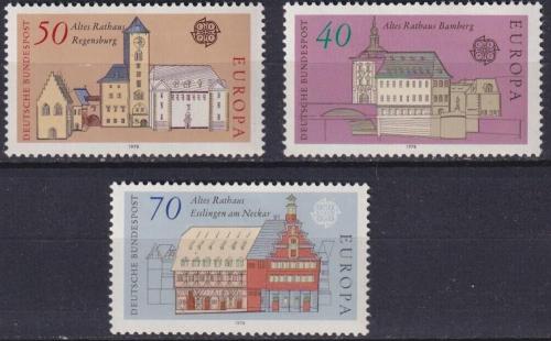 Poštové známky Nemecko 1978 Európa CEPT, stavby Mi# 969-71
