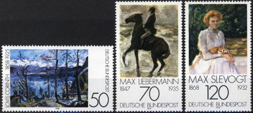 Potov znmky Nemecko 1978 Impresionismus Mi# 986-88 Kat 4.50