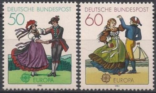 Poštové známky Nemecko 1981 Európa CEPT, folklór Mi# 1096-97