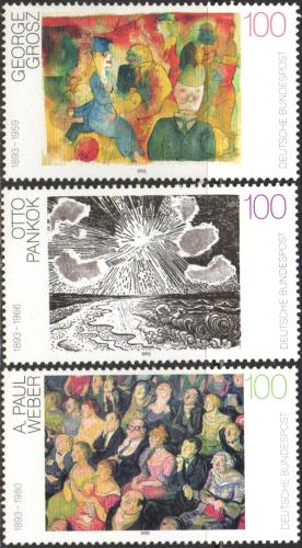 Potov znmky Nemecko 1993 Umenie Mi# 1656-58 Kat 5 - zvi obrzok