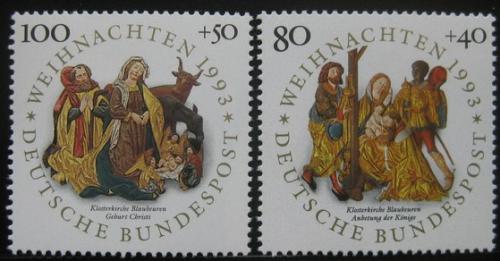 Poštové známky Nemecko 1993 Vianoce Mi# 1707-08