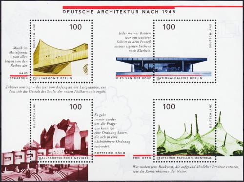 Potov znmky Nemecko 1997 Architektra po roce 1945 Mi# Block 37 - zvi obrzok