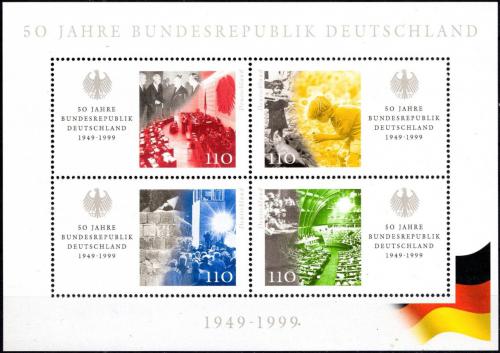 Potov znmky Nemecko 1999 Vznik republiky, 50. vroie Mi# Block 49 Kat 6.50