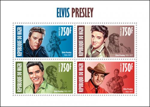 Poštové známky Niger 2013 Elevys Presley Mi# Mi# 2363-66 Kat 12€