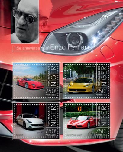 Poštové známky Niger 2013 Ferrari Mi# 2615-18 Kat 12€