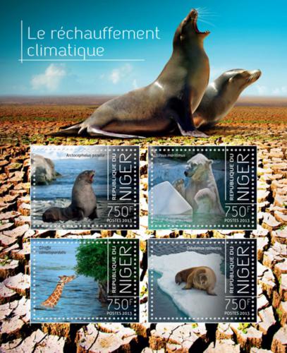 Poštové známky Niger 2013 Globální oteplování Mi# 2555-58 Kat 12€