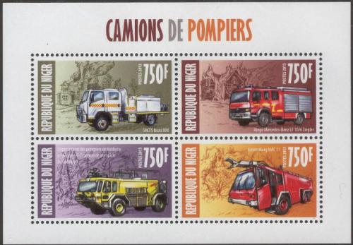 Poštové známky Niger 2013 Hasièská autá Mi# 2318-21 Kat 12€