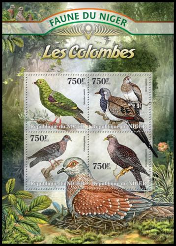 Poštové známky Niger 2013 Holubi Mi# 2051-54 Kat 12€