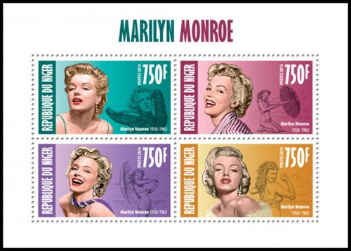 Poštové známky Niger 2013 Marilyn Monroe Mi# 2353-56 Kat 12€