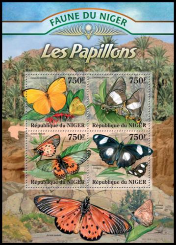 Poštové známky Niger 2013 Motýle Mi# 2021-24 Kat 12€