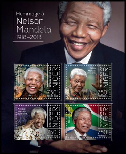 Poštové známky Niger 2013 Nelson Mandela Mi# 2625-28 Kat 12€