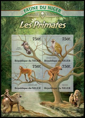 Poštové známky Niger 2013 Opice Mi# 2125-28 Kat 12€