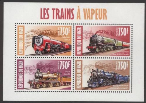 Poštové známky Niger 2013 Parní lokomotívy Mi# 2303-06 Kat 12€