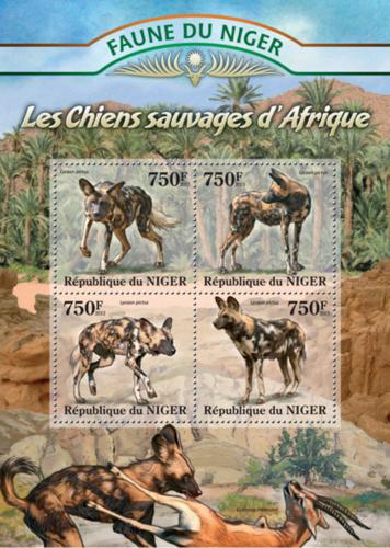 Poštové známky Niger 2013 Pes hyenový Mi# 2113-16 Kat 12€