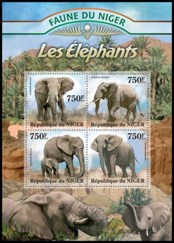 Poštové známky Niger 2013 Slony Mi# 2093-96 Kat 12€