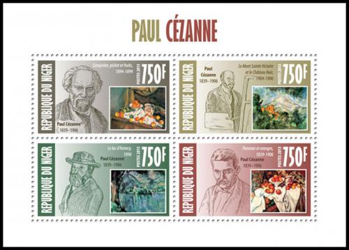 Poštové známky Niger 2013 Umenie, Paul Cézanne Mi# 2338-41 Kat 12€