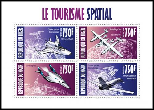 Poštové známky Niger 2013 Vesmírná turistika Mi# Mi# 2328-31 Kat 12€