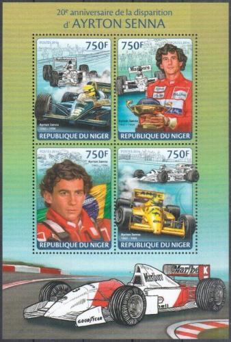Potov znmky Niger 2014 Ayrton Senna, Formule 1 Mi# 2712-15 Kat 12