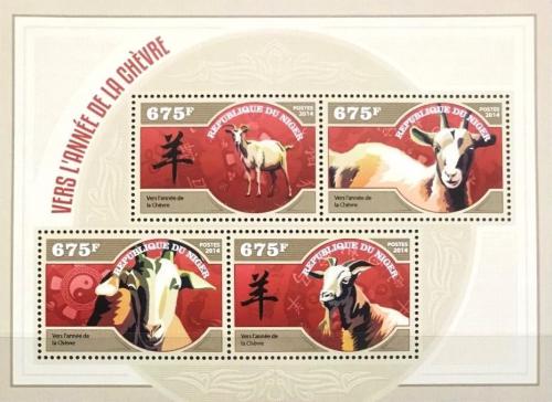 Poštové známky Niger 2014 Èínský nový rok, rok kozy Mi# 3155-58 Kat 10€