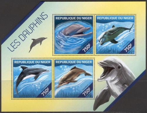 Poštové známky Niger 2014 Delfíny Mi# 2865-68 Kat 12€
