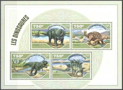 Potov znmky Niger 2014 Dinosaury Mi# 3045-48 Kat 12