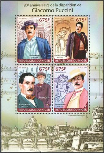 Poštové známky Niger 2014 Giacomo Puccini Mi# 2657-60 Kat 10€