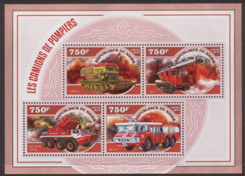 Poštové známky Niger 2014 Hasièská technika Mi# 3234-37 Kat 12€