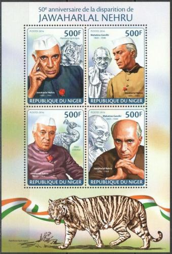 Poštové známky Niger 2014 Jawaharlal Nehru, politik Mi# 2647-50 Kat 8€