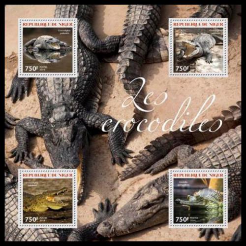 Poštové známky Niger 2014 Krokodíly Mi# Mi# 2932-35 Kat 12€
