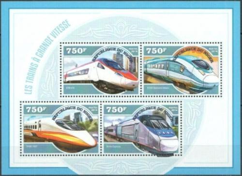 Poštové známky Niger 2014 Moderní lokomotívy Mi# Mi# 3224-27 Kat 12€