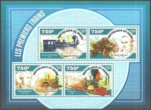 Poštové známky Niger 2014 Parní lokomotívy Mi# 3219-22 Kat 12€