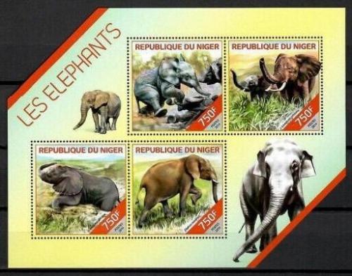 Poštové známky Niger 2014 Slony Mi# 2830-33 Kat 12€
