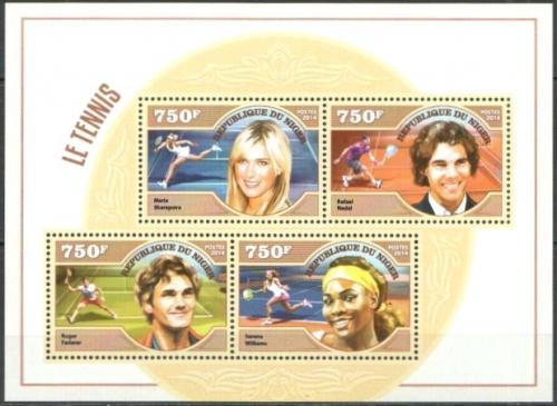 Poštové známky Niger 2014 Svìtoví tenisti Mi# 3259-62 Kat 12€