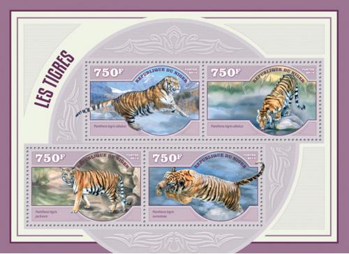Poštové známky Niger 2014 Tygøi Mi# 3070-73 Kat 12€