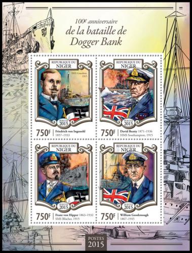 Poštové známky Niger 2015 Bitka u Dogger Banku Mi# 3340-43 Kat 12€
