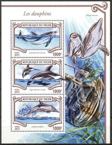 Poštové známky Niger 2015 Delfíny Mi# 3534-36 Kat 12€