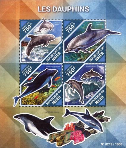 Poštové známky Niger 2015 Delfíny Mi# 3902-05 Kat 12€