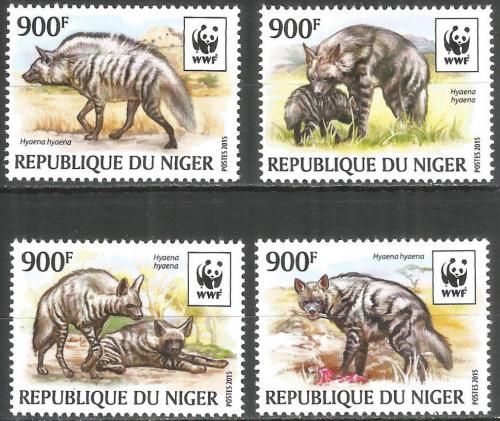 Potov znmky Niger 2015 Hyena han, WWF Mi# 3742-45 Kat 12
