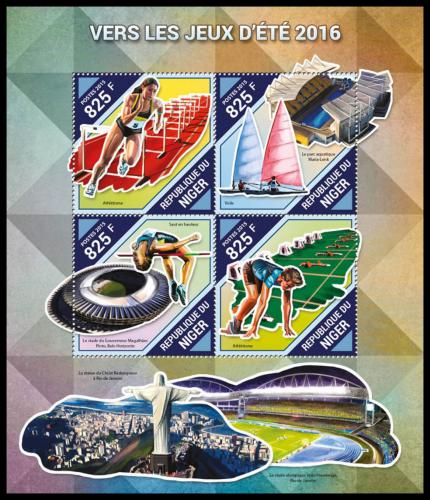 Poštové známky Niger 2015 LOH Rio de Janeiro Mi# 3952-55 Kat 13€